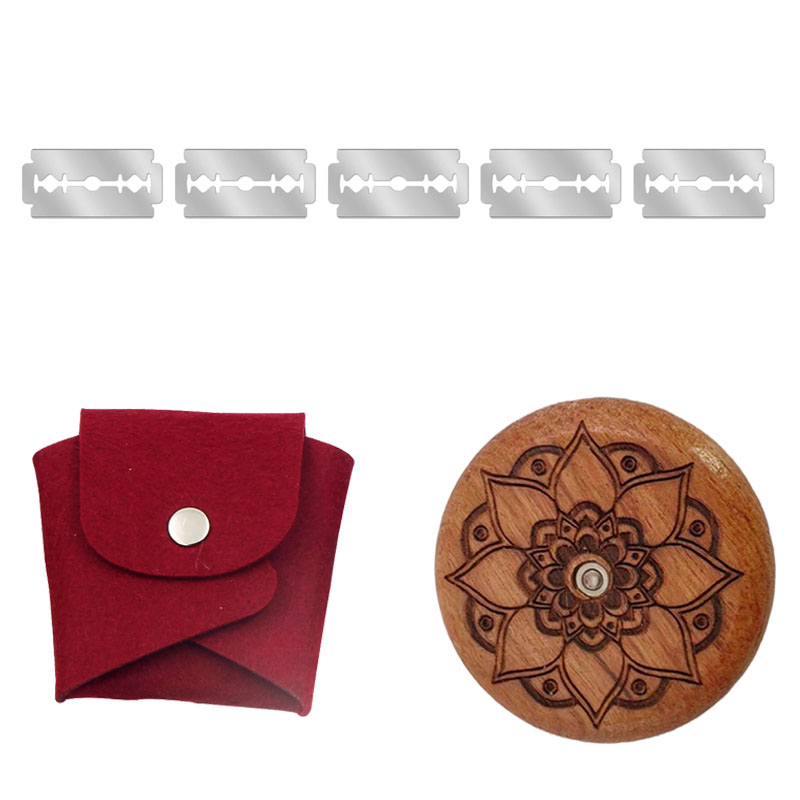 Leipä ontuva taikinaleikkaustyökalut puinen kaavin ranskalainen leipomo ontuva 5 terällä veitsi kaari kaareva viipalointileikkuri leivontatyökalut