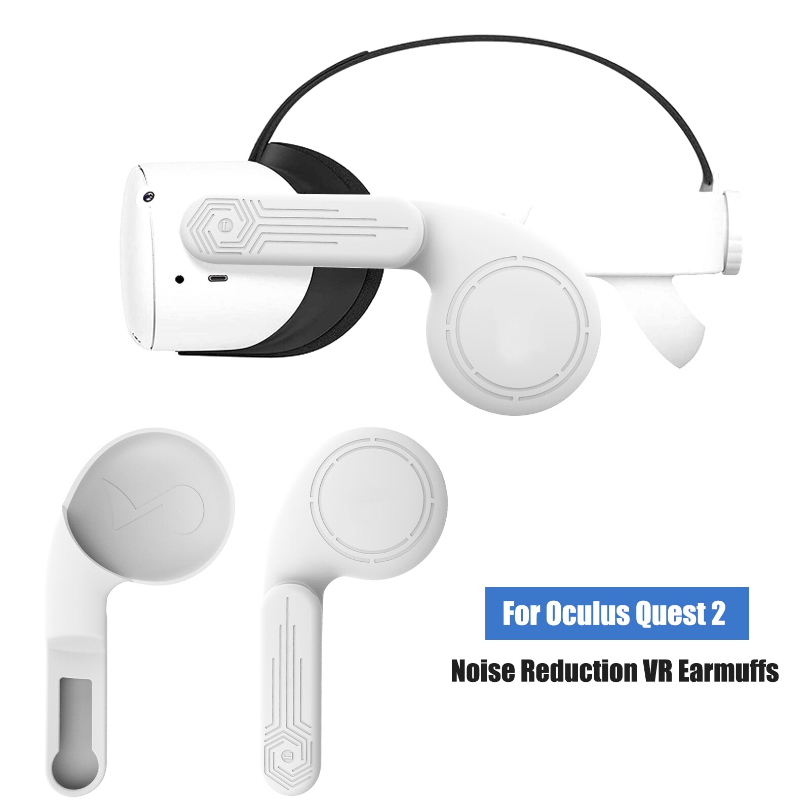 Accessoires VR pour casque Oculus Quest 2 VR, protège-oreilles en Silicone, réduction du bruit, amélioration du son, Solution