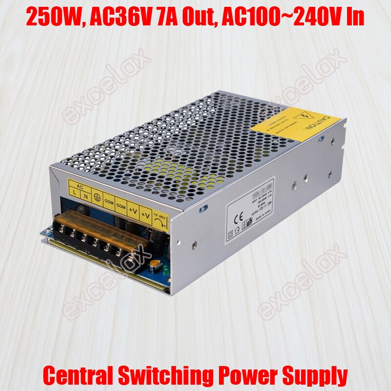 7A 250W AC 36V Output AC 110V 220V In Centralized Power Supply Central Switching Power Source for CCTV Camera Security System