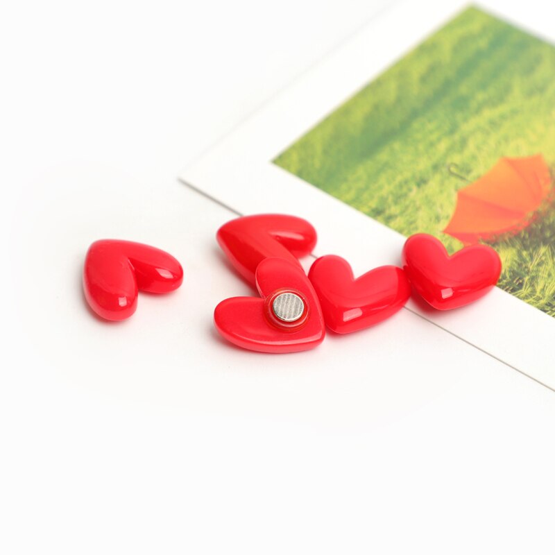 Imán de nevera de resina con forma de corazón, imán de nevera familiar de Chocolate, decoración de boda, 10 Uds.