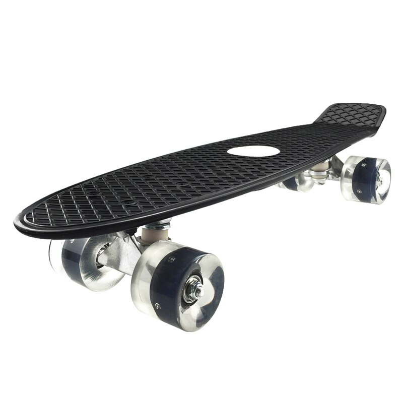 SEWS-patineta de 22 pulgadas de cuatro ruedas, Mini Longboard de Color Pastel, monopatín con ruedas intermitentes LED, Retro