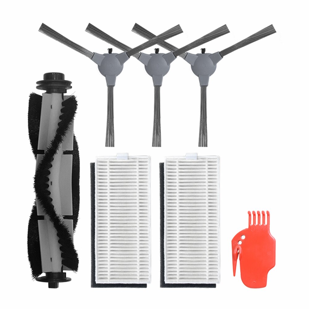 Rolki szczotka główna filtr zmywalny szczotka boczna dla Coredy R550 R500 + R600 R650 R750 D400 odkurzacz robot końcówka robić mopa części: 2