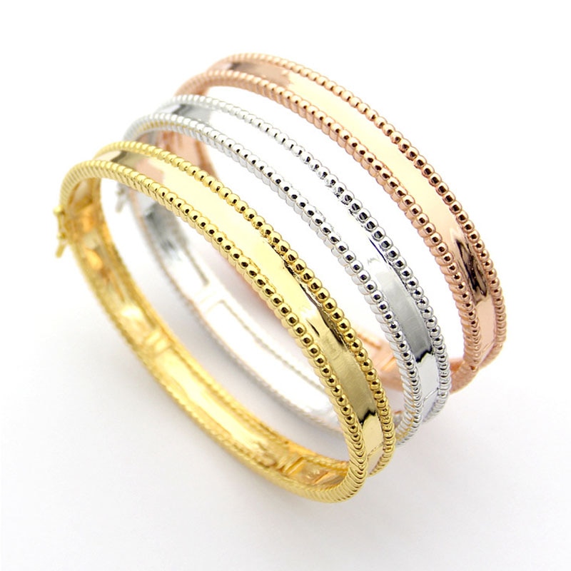 Sieraden geven vrouw manchet armband roségoud roestvrij staal eenvoudig roestvrij staal populaire koreaanse armband luxe