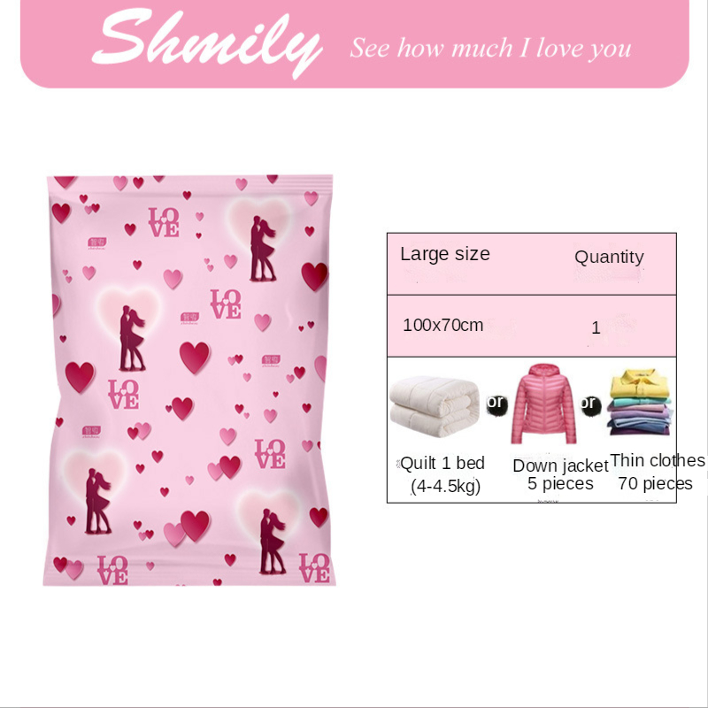 Vacuum compression bag clothing quilt vacuum bag storage bag travel clothes quilt storage handbag: D
