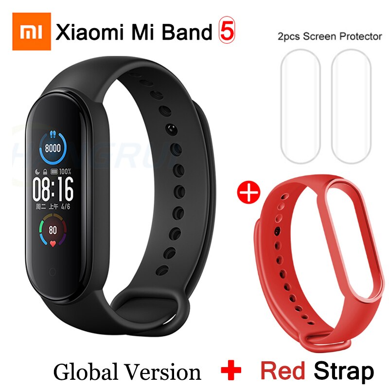 Globale Versione Xiaomi Mi Banda 5 Braccialetto Fitness Tracker Wristband OLED Colorato Dello Schermo Intelligente Impermeabile Monitor di Frequenza Cardiaca Fascia: style3