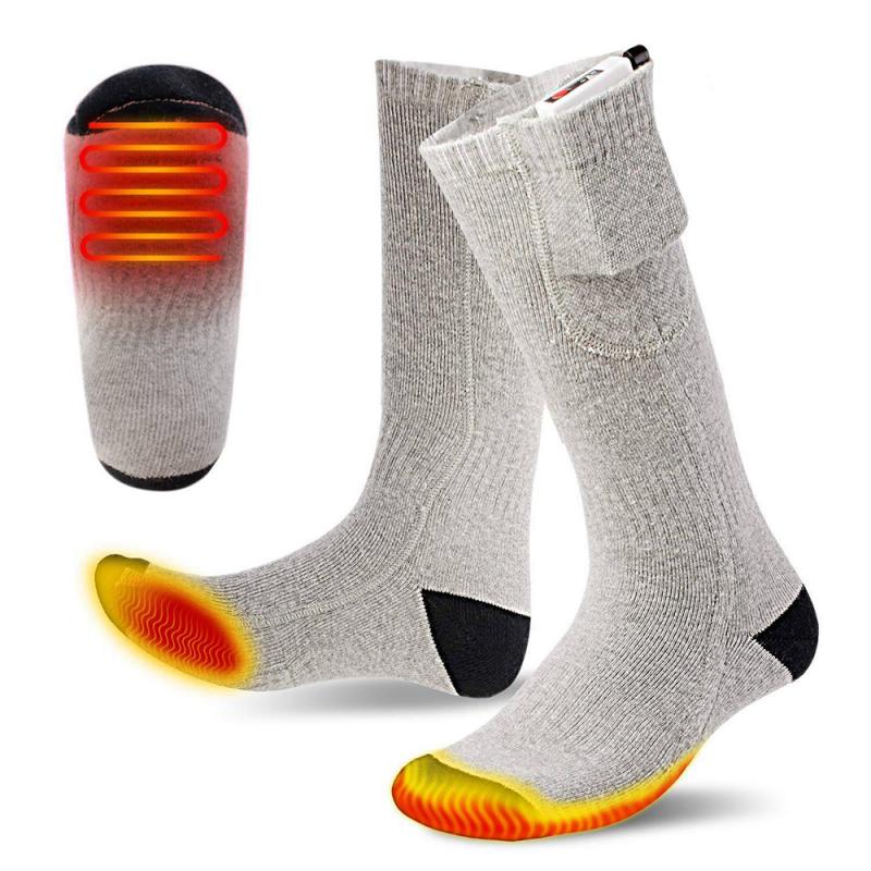 Opgradere varmere sokker elektriske opvarmede sokker med genopladeligt batteri sport opvarmede sokker til kvinder mænd vinter udendørs skiløb: G intet batteri