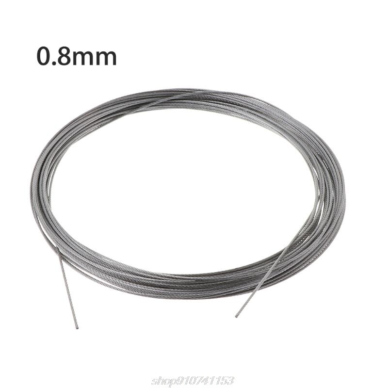 10m 304 Stainless Steel Wire Rope Soft Fishing Lifting Cable 7×7 Clothesline M05 21
