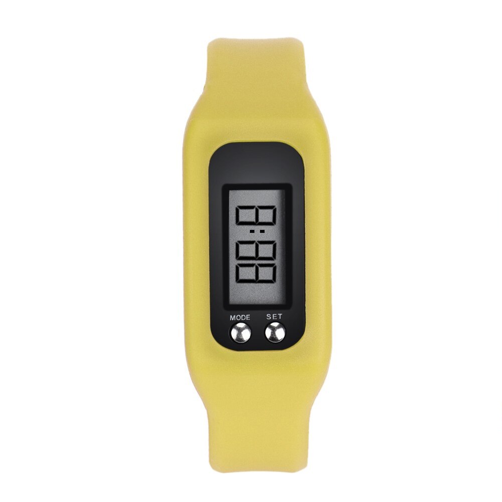 Silicone Pedometer Watch Environmental Protection Walking Distance Counter LCD Sports Bracelet