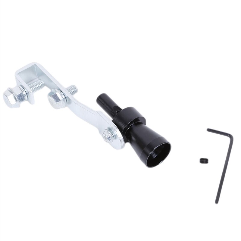 Universele Simulator Fluiter Uitlaat Nep Turbo Fluitje Pijp Geluid Uitlaat Blow Off Auto Styling Tunning: black S