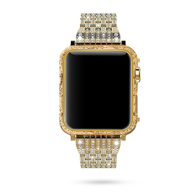 Boîtier de montre pour apple watch séries 1 2 3, coque en aluminium sculpté pour apple iwatch séries 3 et 38mm-42mm, boîtier de protection à cadre métallique
