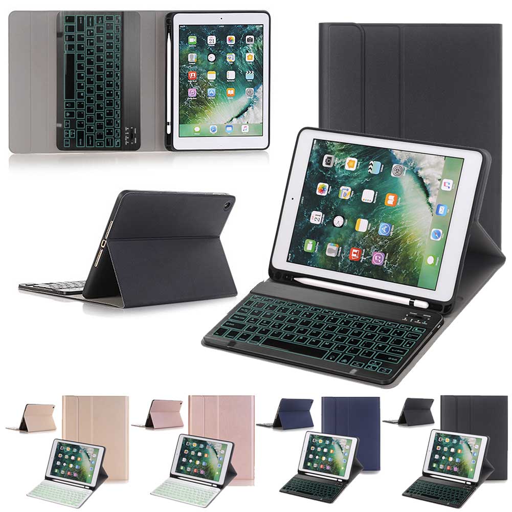 Cover Voor Ipad 10.2 Toetsenbord Case Backlight Wireless Keyboard Cover Voor Ipad 10.2 Inch Pu Leather Flip stand Case