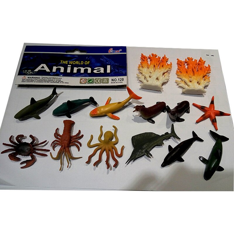 12 Pcs Animal Dinosaurus Model Ornamenten Wilde Bos Simulatie Dier Scène Accessoires Kinderspeelgoed