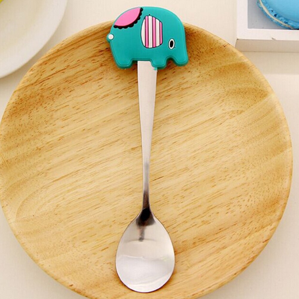 Koffie Kinderen Cartoon Baby Kids Leuke Olifant Thee Dessert Thuis Roestvrij Staal Soep Lepel