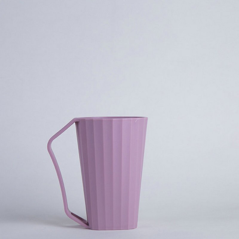 Brosse à dents tasse créative maison avec poignée deux couleurs lavage Portable Couple voyageant en plastique dent brosse tasse: dark pink