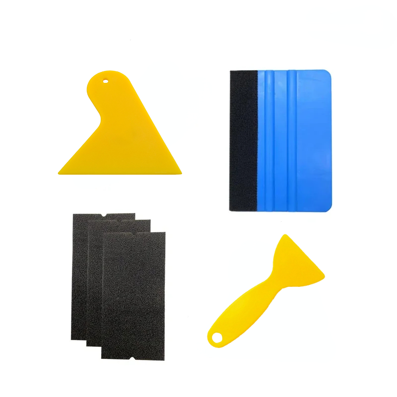 Car Wrapping Tools Kit Auto Folie Set Vinyl Wraps Tool Folie Gereedschap Zuigmond Schraper Cutter Mes voor Car Wrapping Film Gereedschap Kit: Zilver