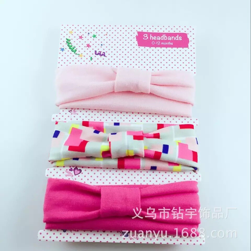3 st /6 st bebis flickor pannband pilbåge blomma hårband tillbehör baby huvudbonad bomull huvudbonad barn flickor hårtillbehör set: 24