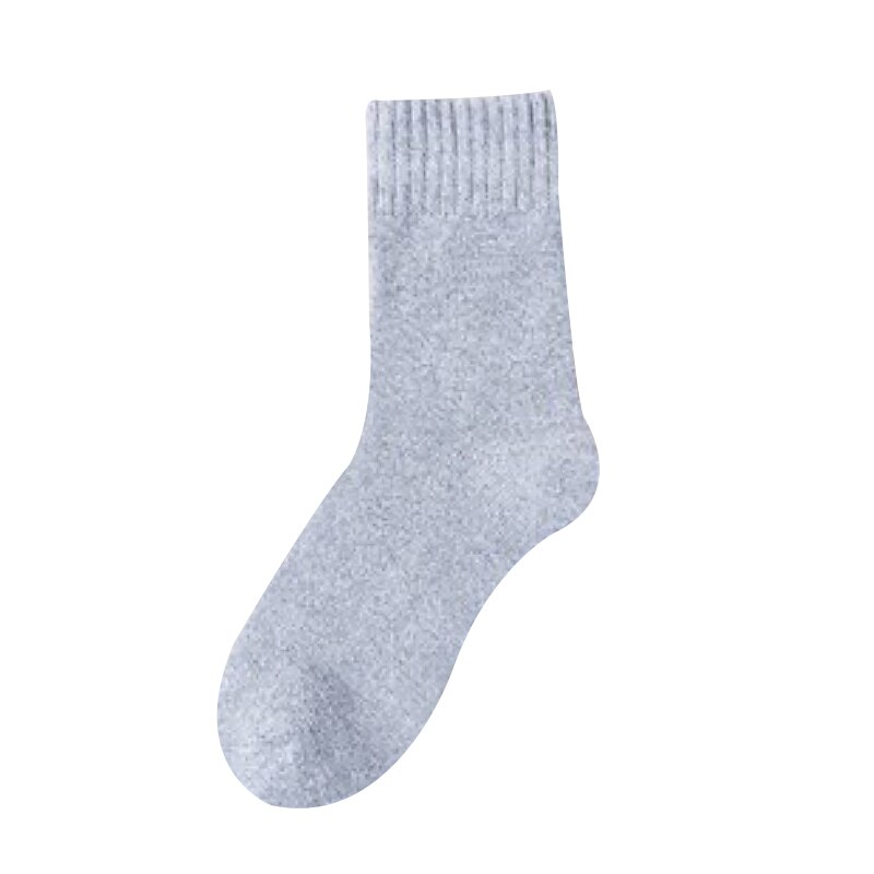 1/2 Pairs Winter Super Thermosocks Thicker Men Socks Harajuku Style Cold Protection Anti-frostbite Snow Outdoor Warm Size39-45: 1 pair Grey