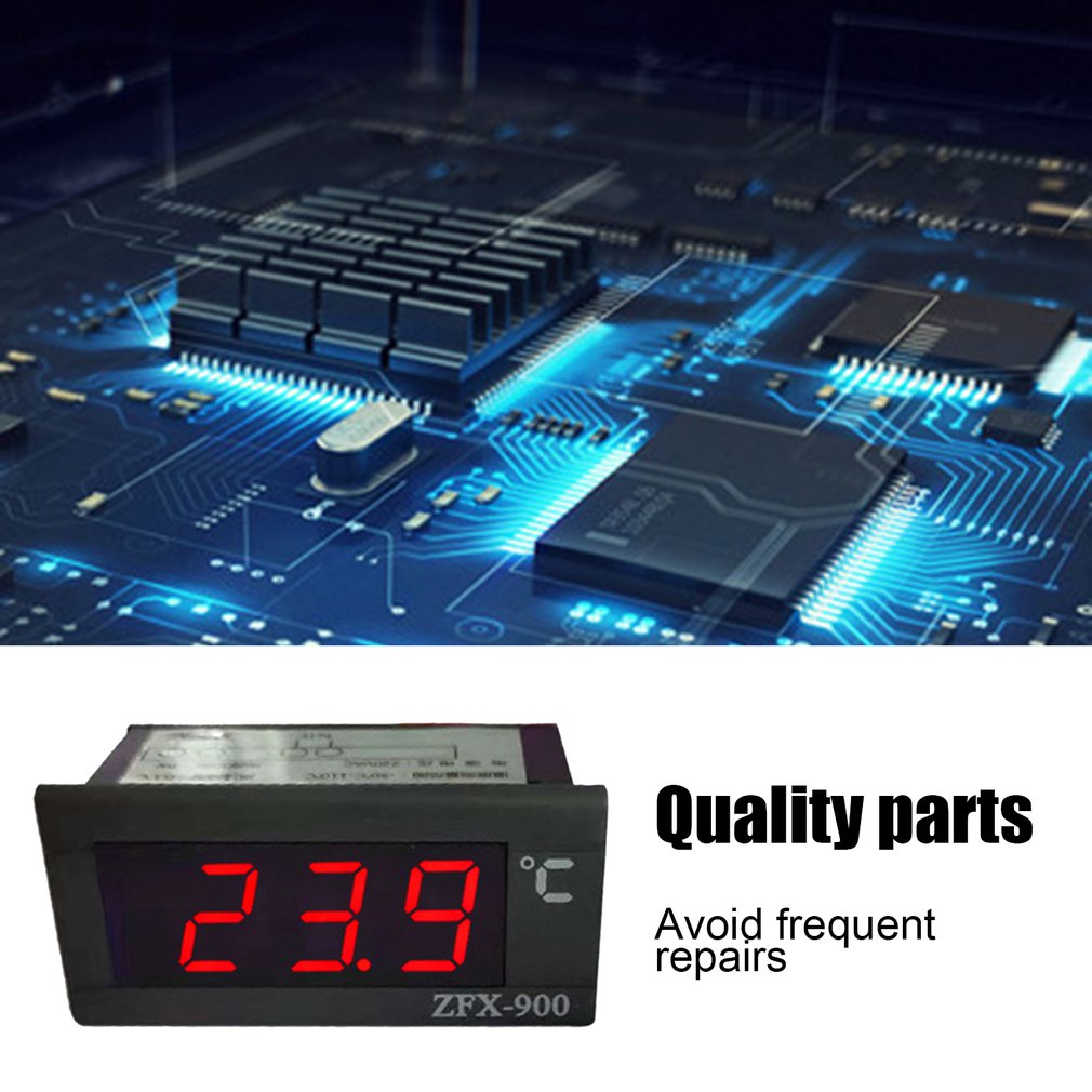 ZFX-900 pantalla LED termómetro Digital LED Monitor de temperatura refrigerador congelador tanques de agua Sensor de sonda 220v AC