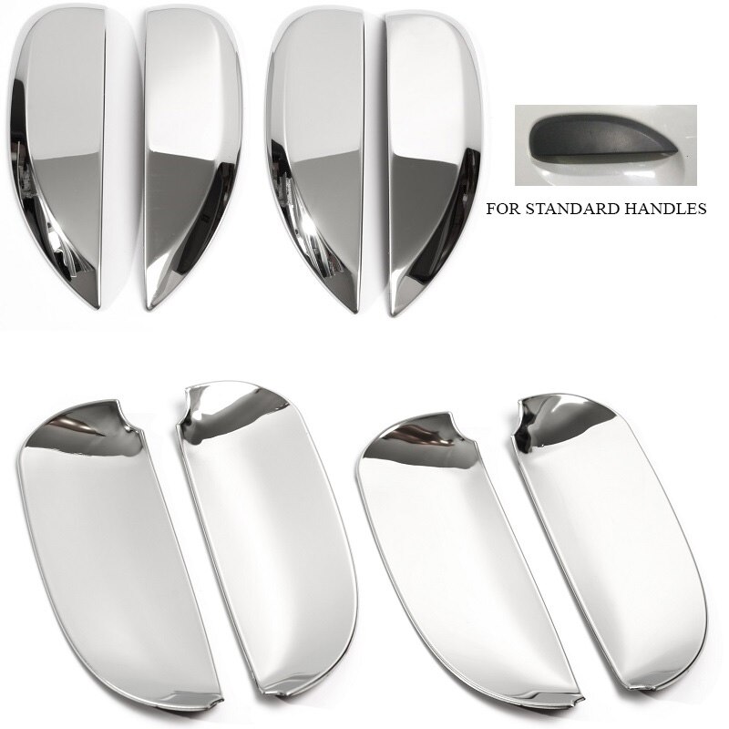 Bol de poignée de porte extérieure en acier inoxydable, pour Renault Dacia Logan 2 Sandero 2 capots de bordure: FULL SET 8 covers A