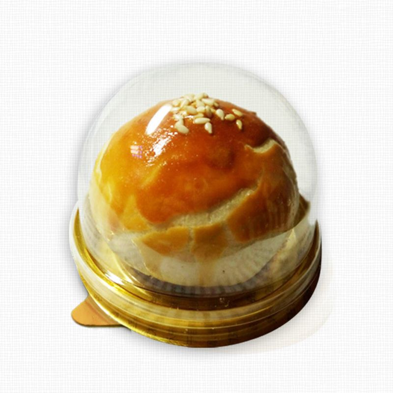 50 Sets Ronde Maan Cake Trays Mooncake Yolk Scherpe Pakket Box Container Houder