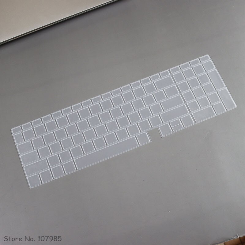 Cubierta protectora de silicona para teclado HP Envy 17, 17,3, , con lector de huellas dactilares, 17t, 17M-ch0013dx, 17-cg: Clear