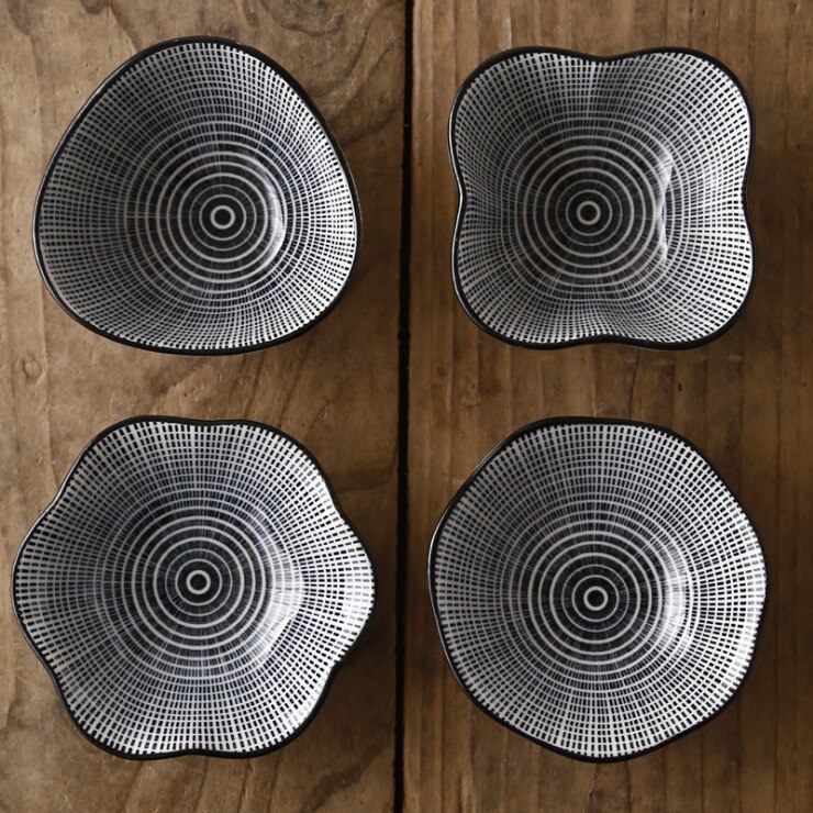 4 piezas de vajilla de cerámica esmaltada para encurtidos caseros, condimentos, platos pequeños para utensilios de cocina: 14