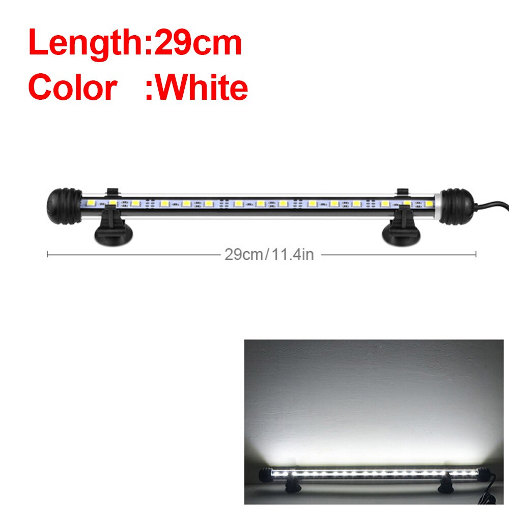 Aquarium light Fish Tank LED lighting For Aquarium Aquatic Pant Grow lamp 19-49cm Aquariums Decoration Fishbowl Accessories 220V: 29cm-White