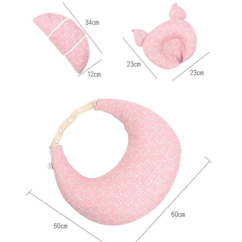 Coussins d&#39;allaitement pour bébé, housse lavable, multifonction, ajustable, pour nourrissons