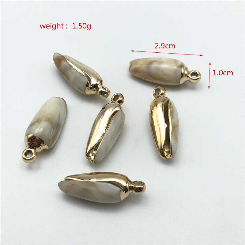 10 pçs charme concha pingente concha encantos pingente de forma aleatória para diy jóias colares fazendo accessorie