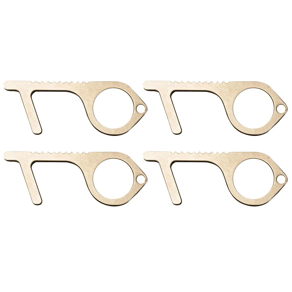 The Safe And Easy Way To Avoide Germs-contactless Safety Isolation Brass Key Wall Hook Ouvre Porte Sans Contact Minimalist: 4pcs