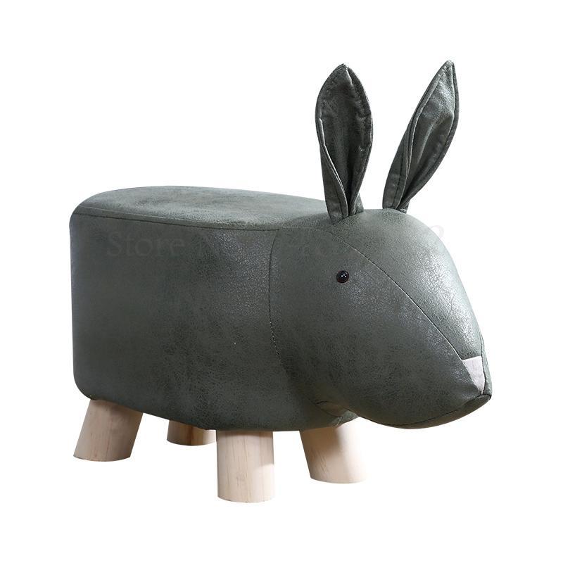 Tegneserie elefant sko skammel fodskammel massiv træ skammel hjem børn dyr sofa skammel: Bom klap 16