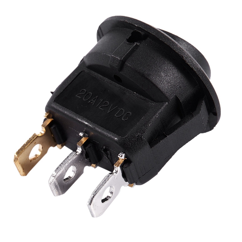 12V LED Inverter Rocking Rocker Switch ROUND SPST ON-OFF With YX-X0001 DC 12V Battery Undervoltage Management Module