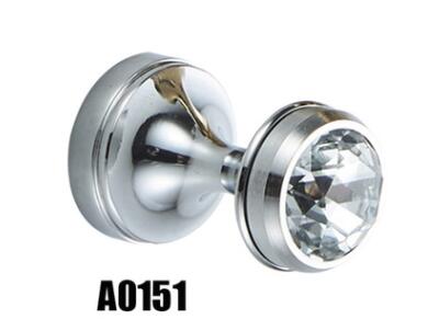 Wall Mounted Crystal Hook Hanger Brass Hook Mini Single Hook Robe Hook with Screws for Hanging Clothes Coat Key Hat Jewelry: A