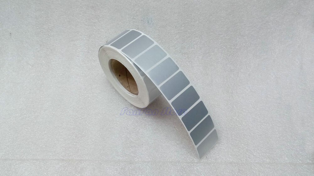 Silver PET Label Sticker 30*15mm 1300 Pieces Matte Silver PET Sticker Waterproof Tearproof Oilproof Barcode Label Sticker