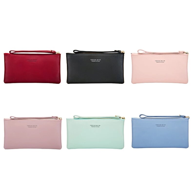 Annsleo Vrouwen Portemonnee Touch Screen Mobiele Telefoon Purse Smartphone Pu Lederen Draagbare Pols Clutch Bag Dames Mini Pouch Purse