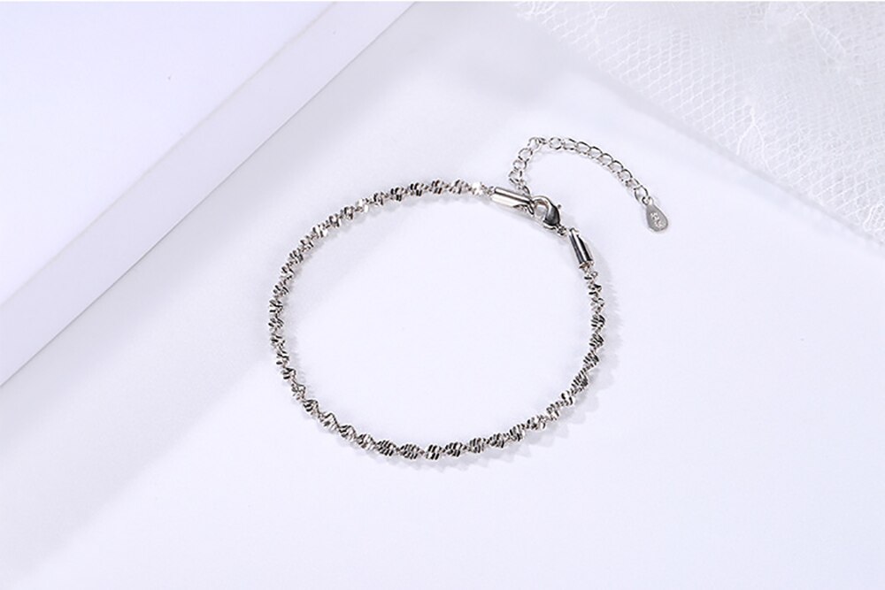 TB-100 Glatte exquisit modisch Welle verdrehte Korn Armbinde Für Frauen Rose & Weiß Gold Farbe Schmuck