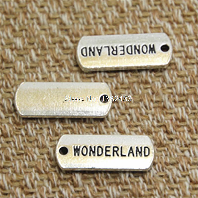 15pcs- wonderland Charms, Antique Tibetan silver wonderland Charms pendants 21x8mm