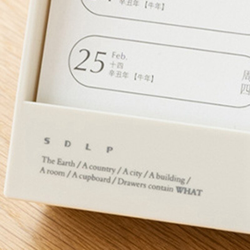 Weekly Planning Desk Calendar Daily Clock-in Notepad Reminder Card Desktop Small Decoration