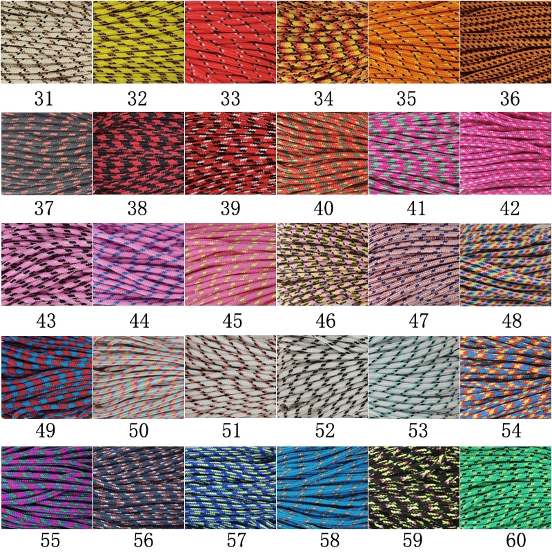 Cuerda de paracaídas de supervivencia, Paracord de 2mm, 5M, 10M, 20M, 30M, un núcleo, cuerda para acampar, escalada, senderismo, pulsera artesanal