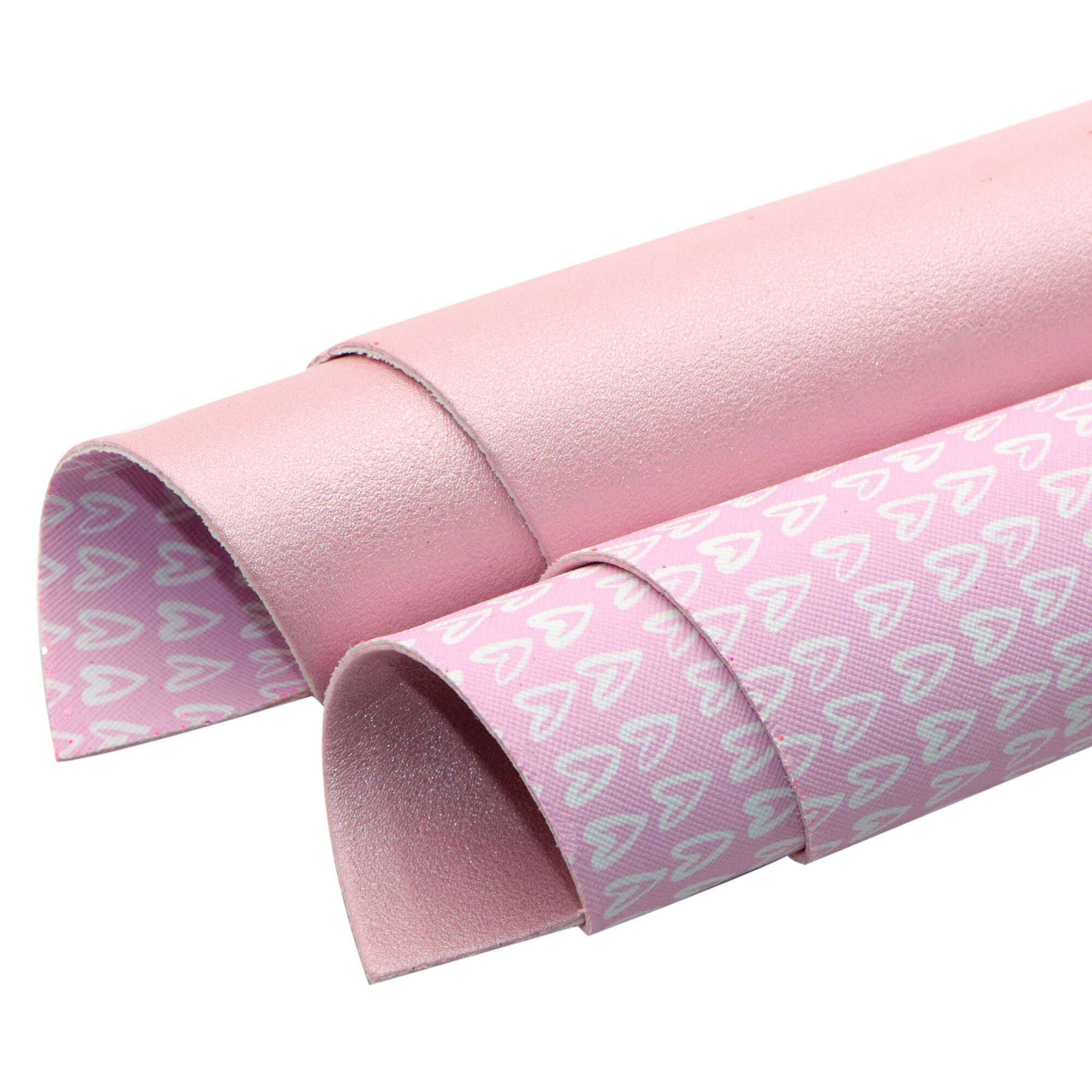 Double Sided Faux Leather Sheets Love Rabbit Plaid Printed Synthetic Leather Fabric for Easter Valentine's St. Patrick's Day