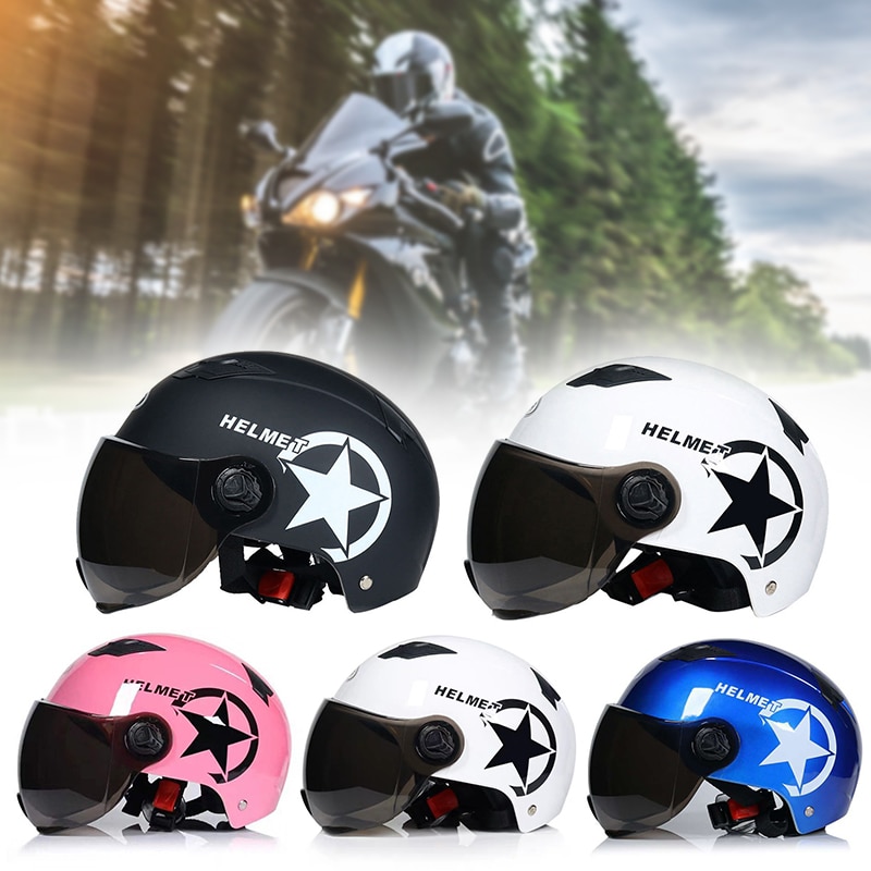 Elektrische Auto Helm Scooter Bike Open Gezicht Half Baseball Cap Anti-Uv Veiligheid Harde Hoed Fietshelm Verstelbare H7J