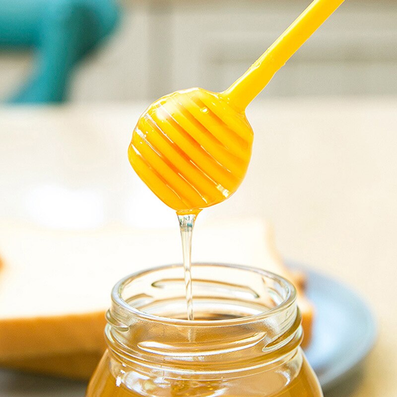 Siliconen Honing Saus Roerder Lepel Beuken Praktische Mengen Koffie Melk Thee Roerstaafje Honing Dipper Sticks Keuken Tool