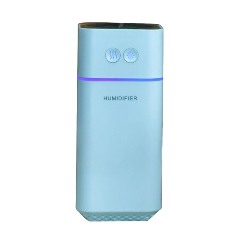 Vehicle Car Air Humidifier USB Charging Spin Discoloration Led Night Light 200mL Air Freshener Humidifier For Home Car Office: Blue