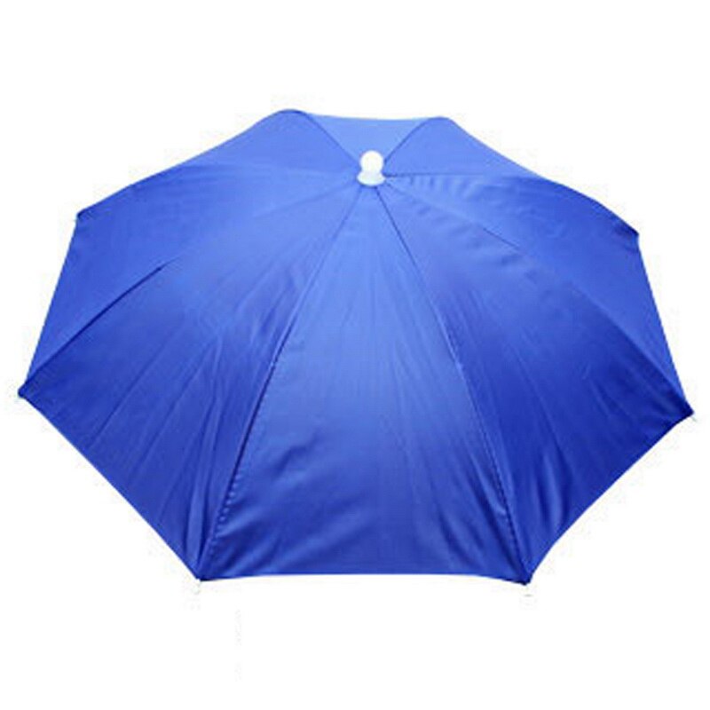 Foldbar hat hovedbeklædning paraply solskærm vandtæt kasket til udendørs aktivitet baseball vandreture camping hovedudstyr: Søblå