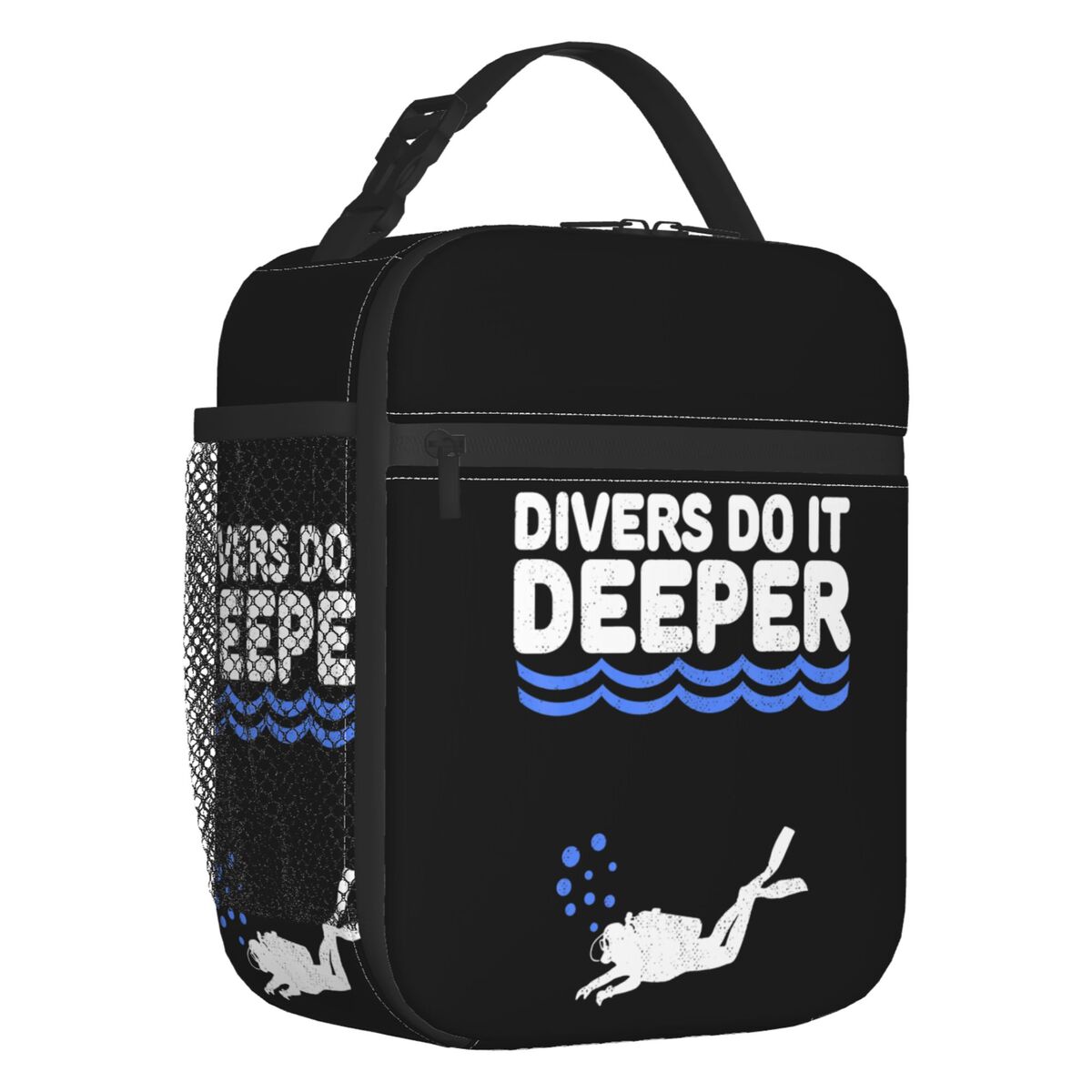 Scuba Diving Insulated Lunch Bags for Women Adventure Ocean Dive Diver Portable Cooler Thermal Bento Box Work School Travel: Khaki