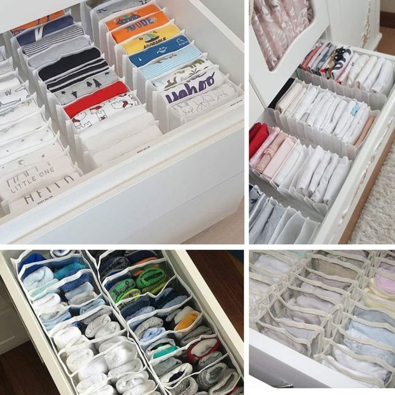 Underwear Bra Socks Panty Storage Box Cabinet Divider Organizers Wardrobe Closet Drawer Organization Save Space