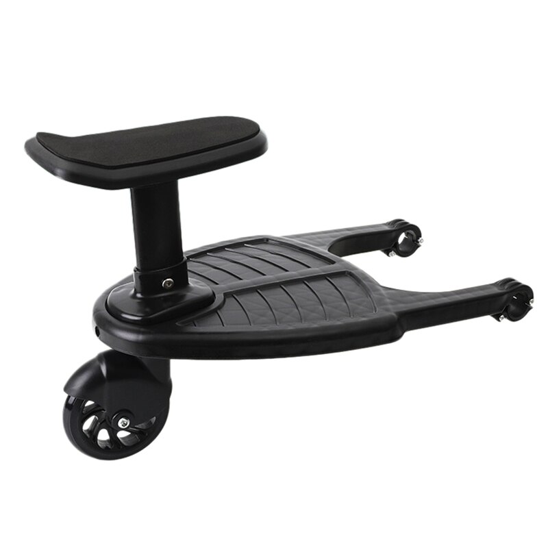 Baby Stroller Wheeled Buggy Board Kids Buggy Wheel Board Stroller Step Stand Ride On Boards Plate Detachable Seat: Deep Blue
