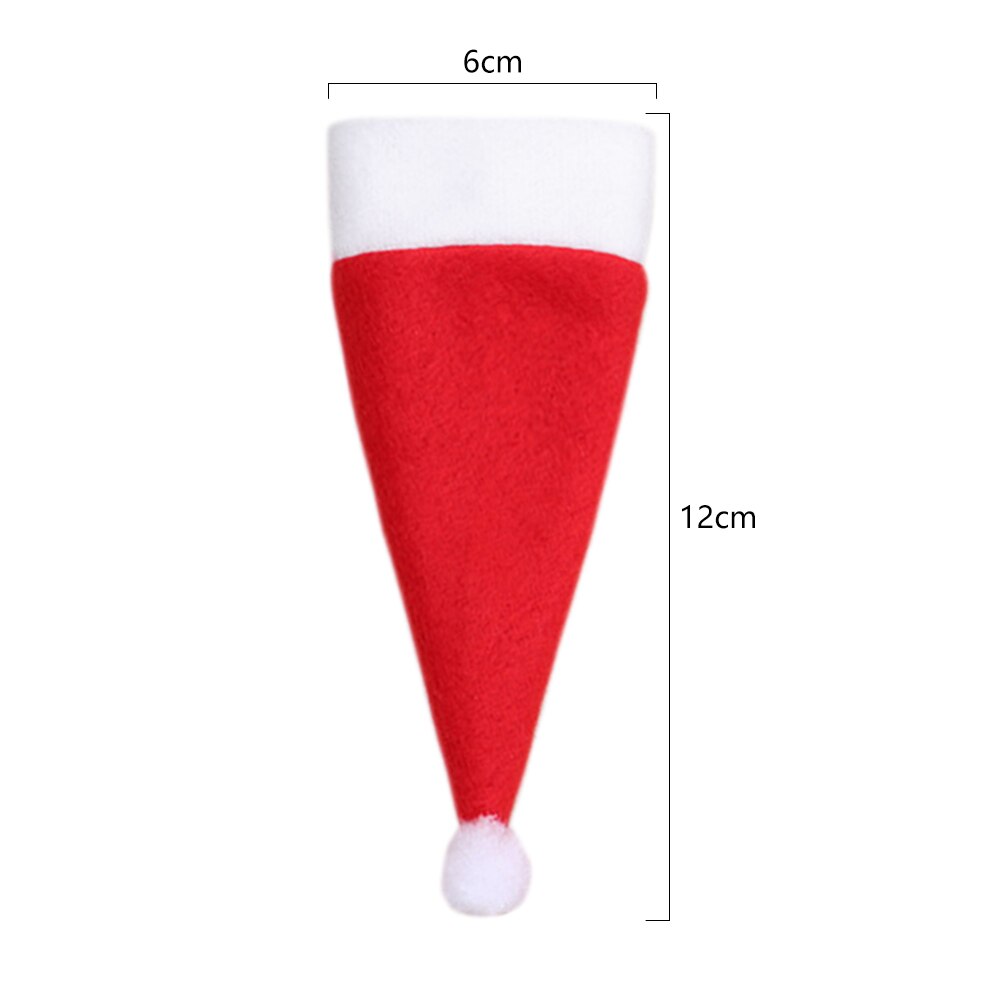 Nuova Decorazione Di Natale Posate Forchetta impostato Cappelli Strumenti di Stoccaggio Bottiglia di Giocattoli di Piccole Dimensioni Clima di Festa Di Natale mini Cappello cap #38
