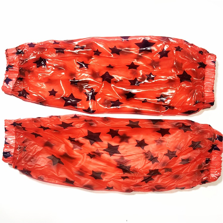 Manga impermeable de Pvc para adultos, manga de limpieza del hogar, patrón de estrella de cinco puntas, antiincrustante para el hogar