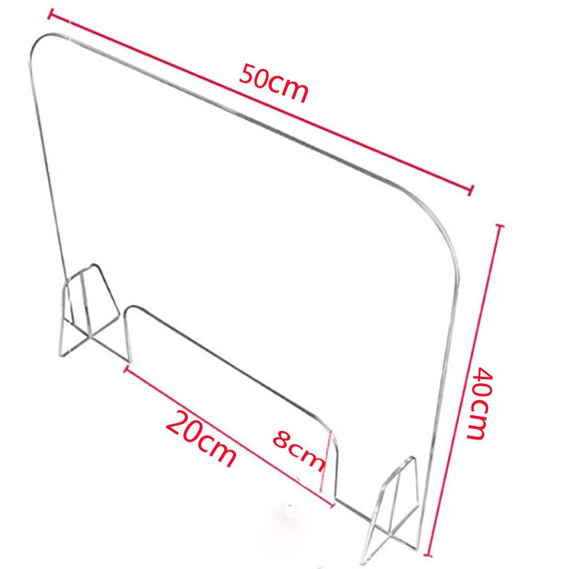 transparent Sneeze Guard Shield Protection Safety Counter Top Perfection Reception Counter Side Office Reception Droplet Defense: 4MM thick 40X50CM